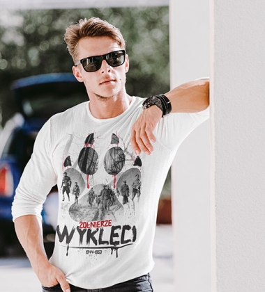 Bluzka ŻOŁNIERZE WYKLĘCI BIAŁA